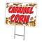 Signmission Caramel Corn Yard Sign & Stake outdoor plastic coroplast window, C-1216-DS-Caramel Corn C-1216-DS-Caramel Corn - alternate 1